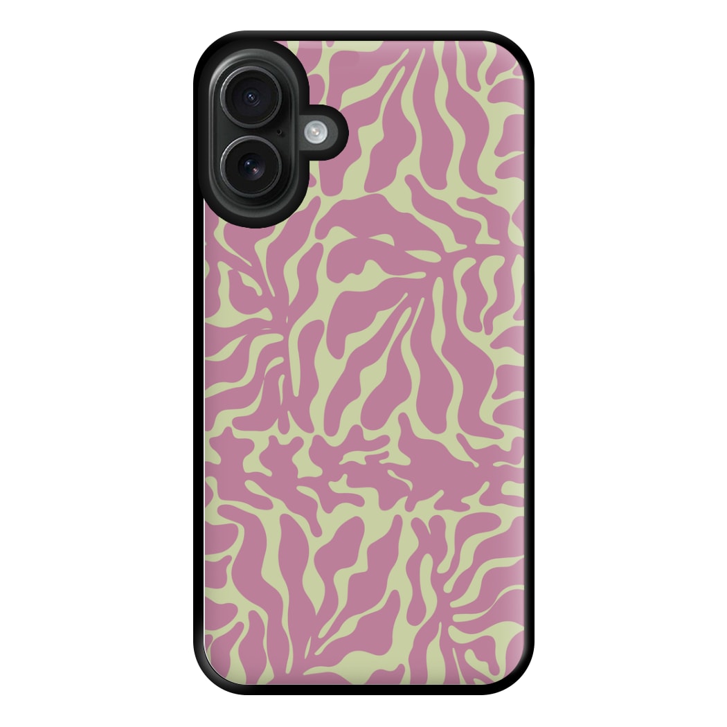 Pink Leaves - Foliage Phone Case for iPhone 16 Plus