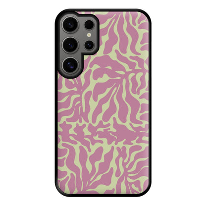 Pink Leaves - Foliage Phone Case for Galaxy S24 Ultra