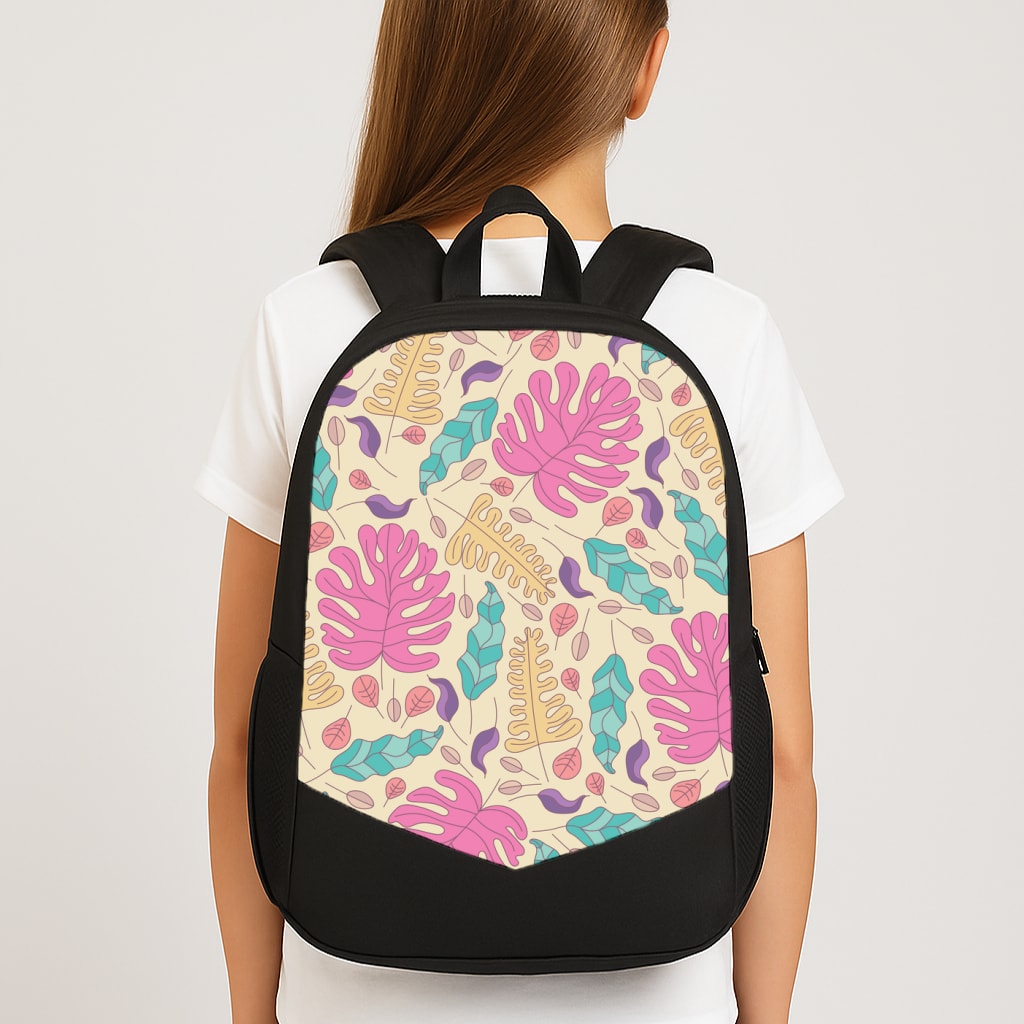Multi Coloured Leaves - Foliage Large School Bag