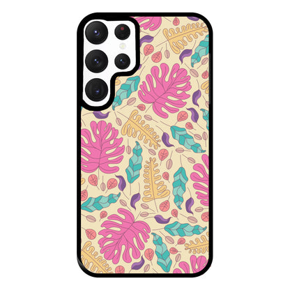 Multi Coloured Leaves - Foliage Phone Case for Galaxy S22 Ultra