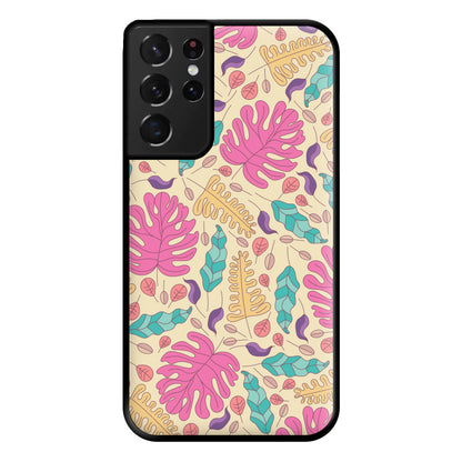 Multi Coloured Leaves - Foliage Phone Case for Galaxy S21 Ultra