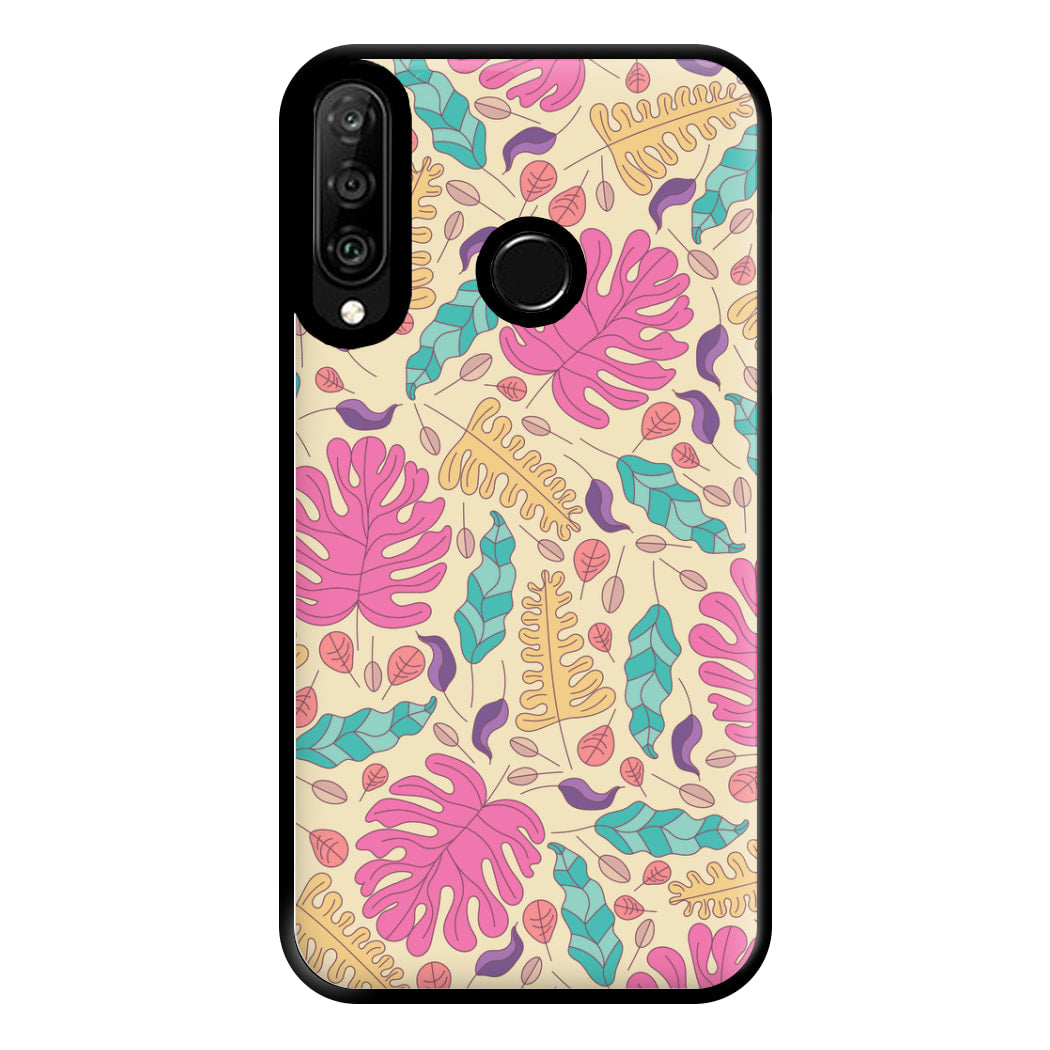 Multi Coloured Leaves - Foliage Phone Case for Huawei P30 Lite