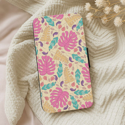 Multi Coloured Leaves - Foliage Wallet Phone Case