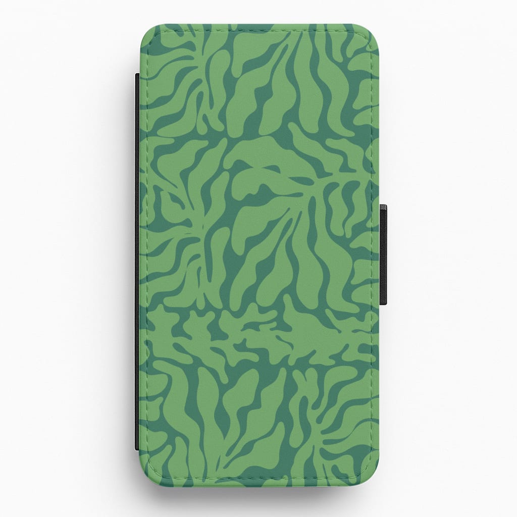 Green Leaves - Foliage Flip / Wallet Phone Case