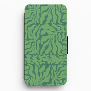 Green Leaves - Foliage Flip / Wallet Phone Case 1