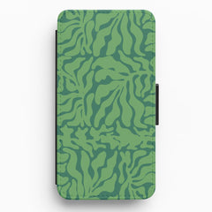 Green Leaves - Foliage Flip / Wallet Phone Case