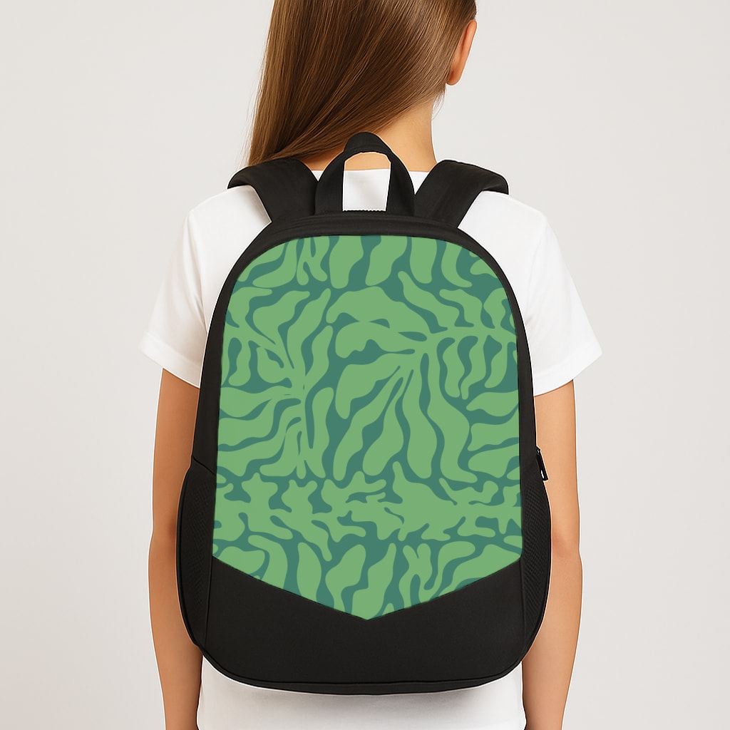 Green Leaves - Foliage Large School Bag
