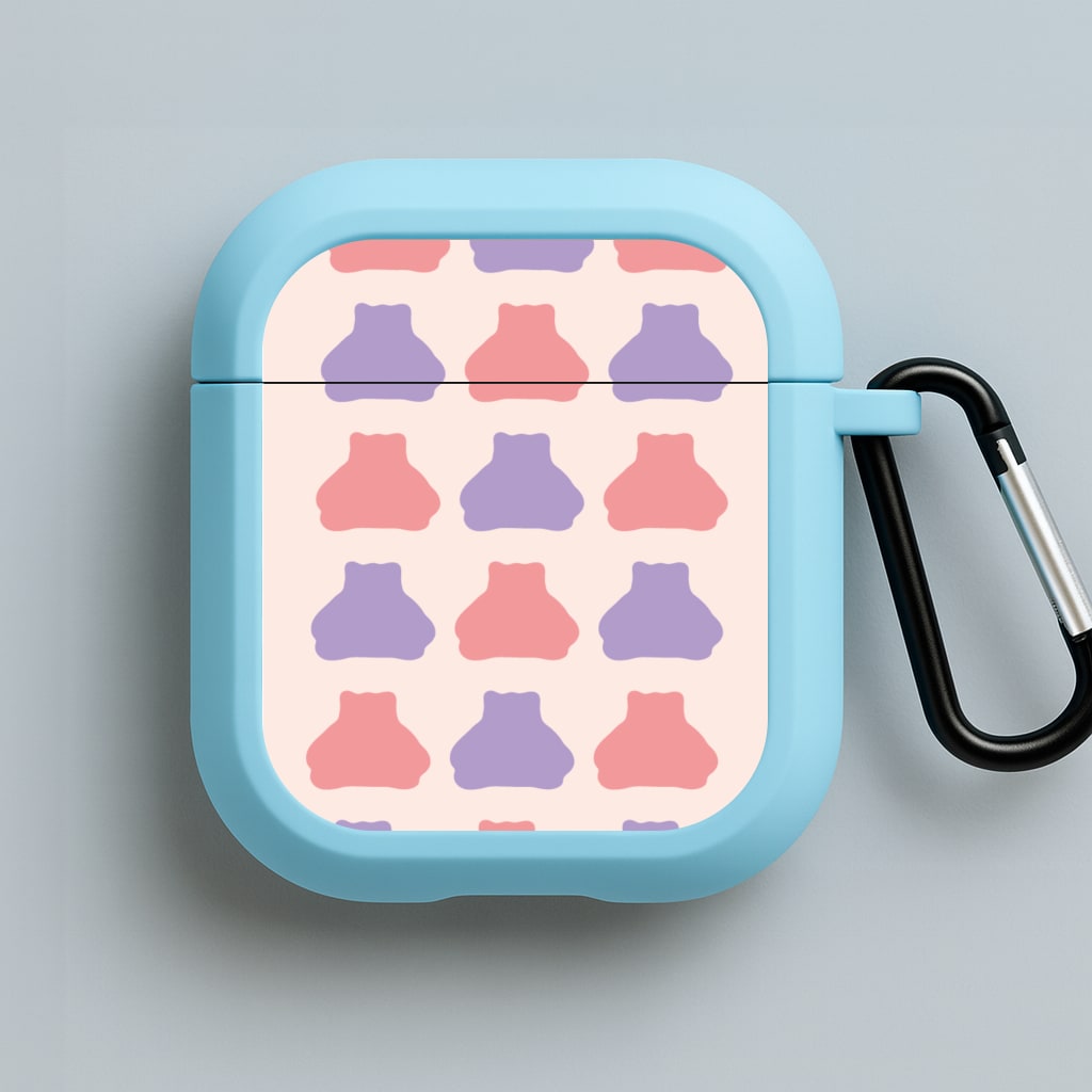 Snorlex pattern Blue AirPods Case