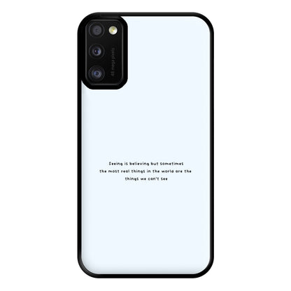 Seeing Is Believing - Polar Christmas Phone Case for Galaxy A41