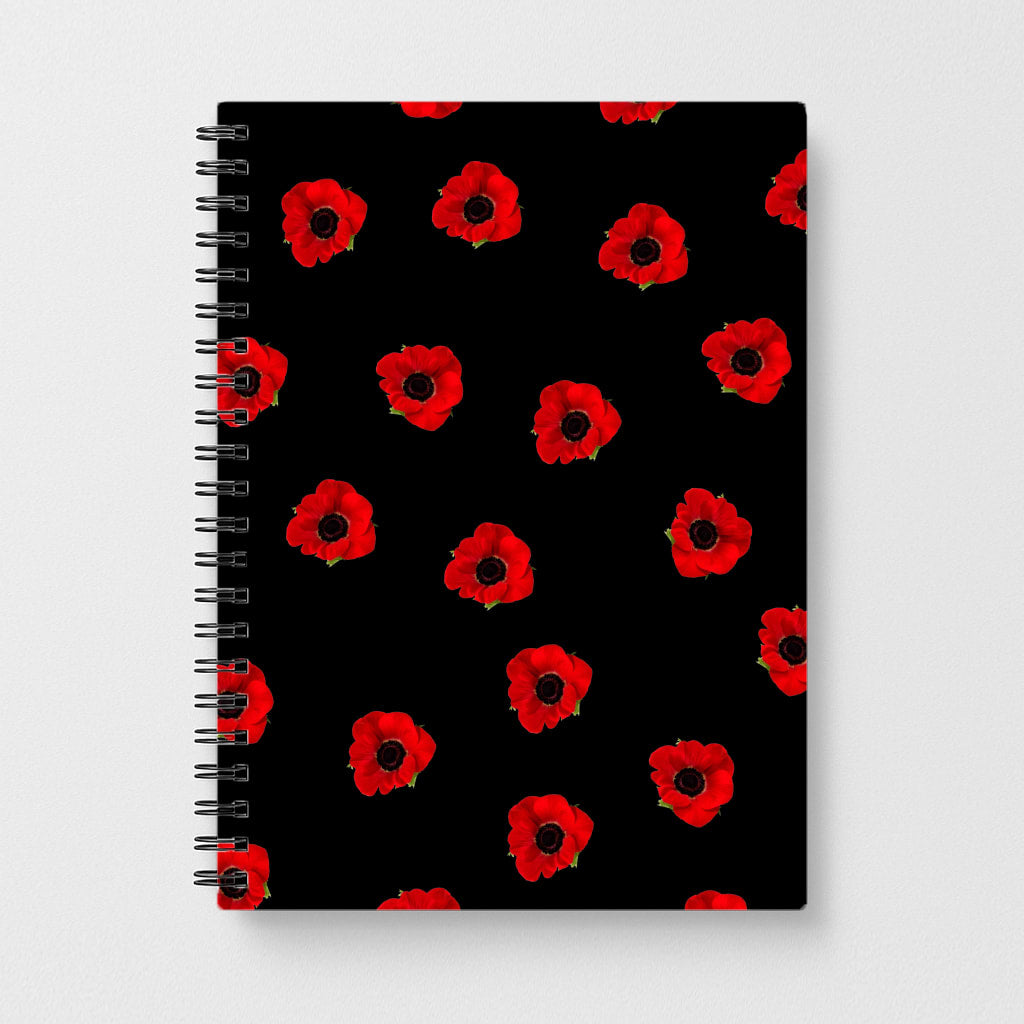 Poppy Pattern Notebook - Fun Cases
