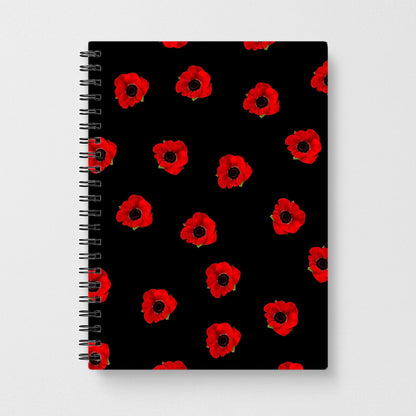 Poppy Pattern Notebook - Fun Cases