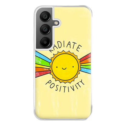 Radiate Positivity Sunshine - Positivity Phone Case for Galaxy A55