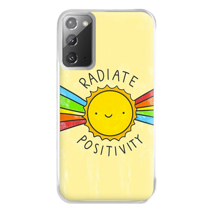 Radiate Positivity Sunshine - Positivity Phone Case for Galaxy Note 20 Ultra