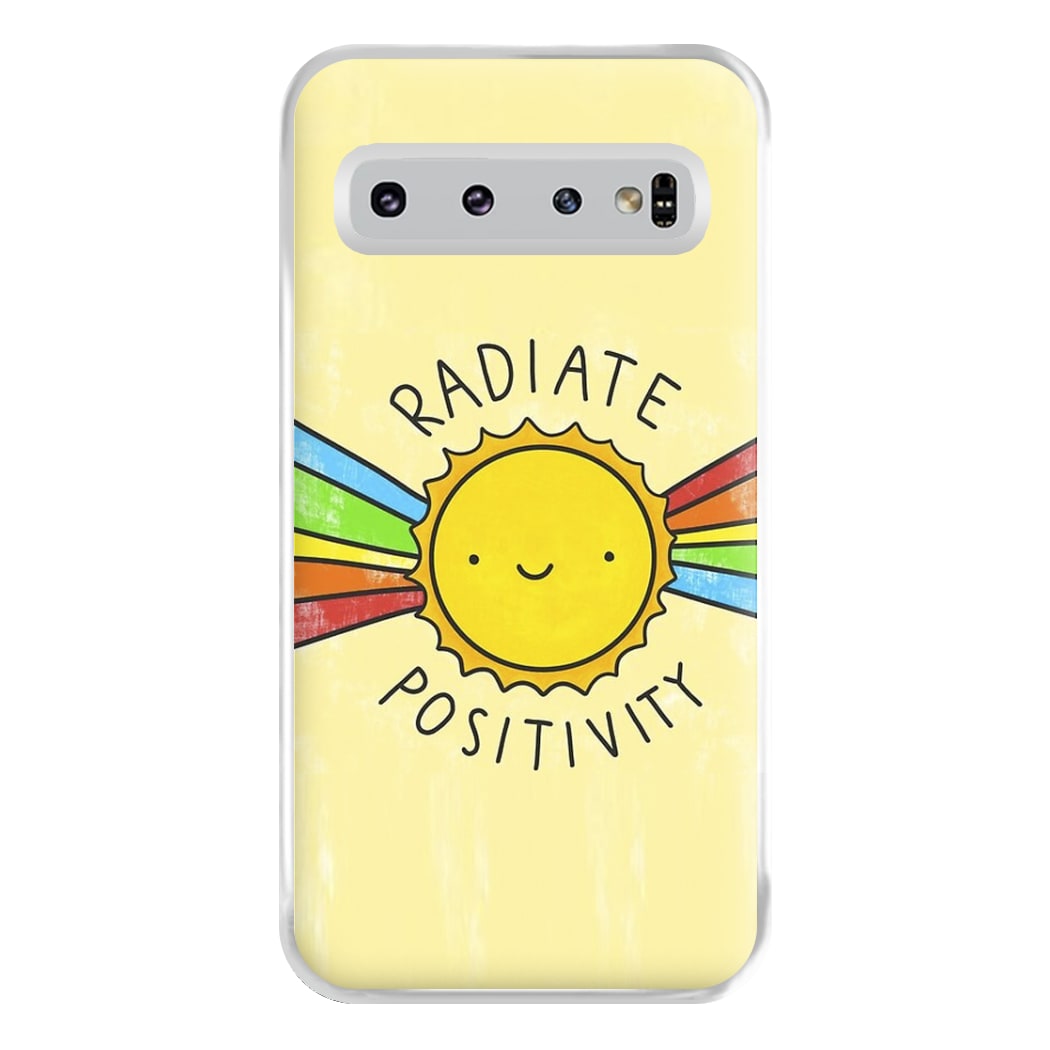 Radiate Positivity Sunshine - Positivity Phone Case for Galaxy S10 Plus