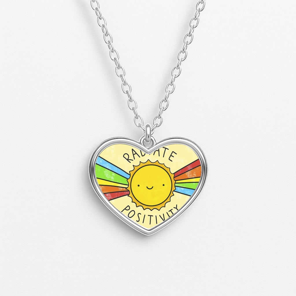 Radiate Positivity Sunshine - Positivity Heart Necklace