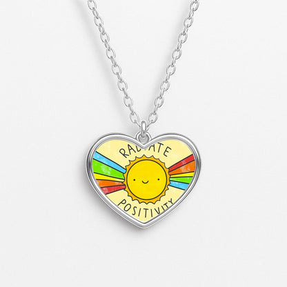 Radiate Positivity Sunshine - Positivity Heart Necklace