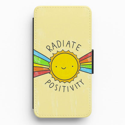 Radiate Positivity Sunshine - Positivity Flip / Wallet Phone Case