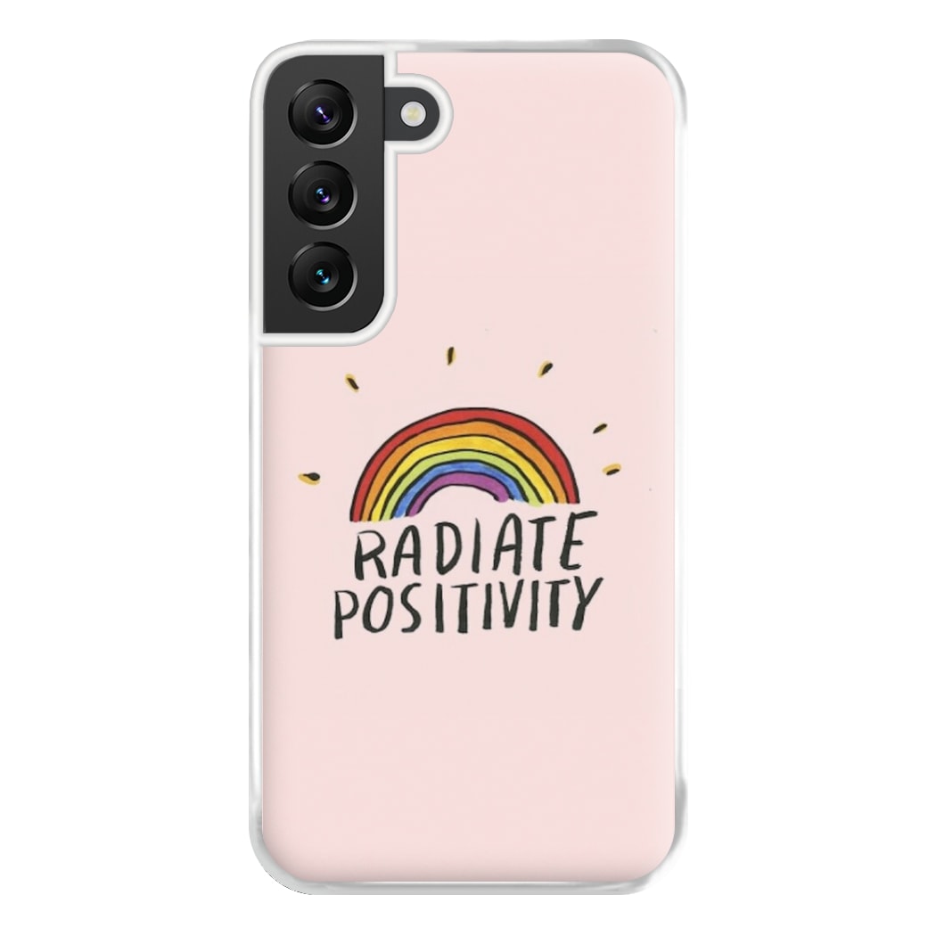 Radiate Positivity Rainbow - Positivity Phone Case for Galaxy S22 Plus