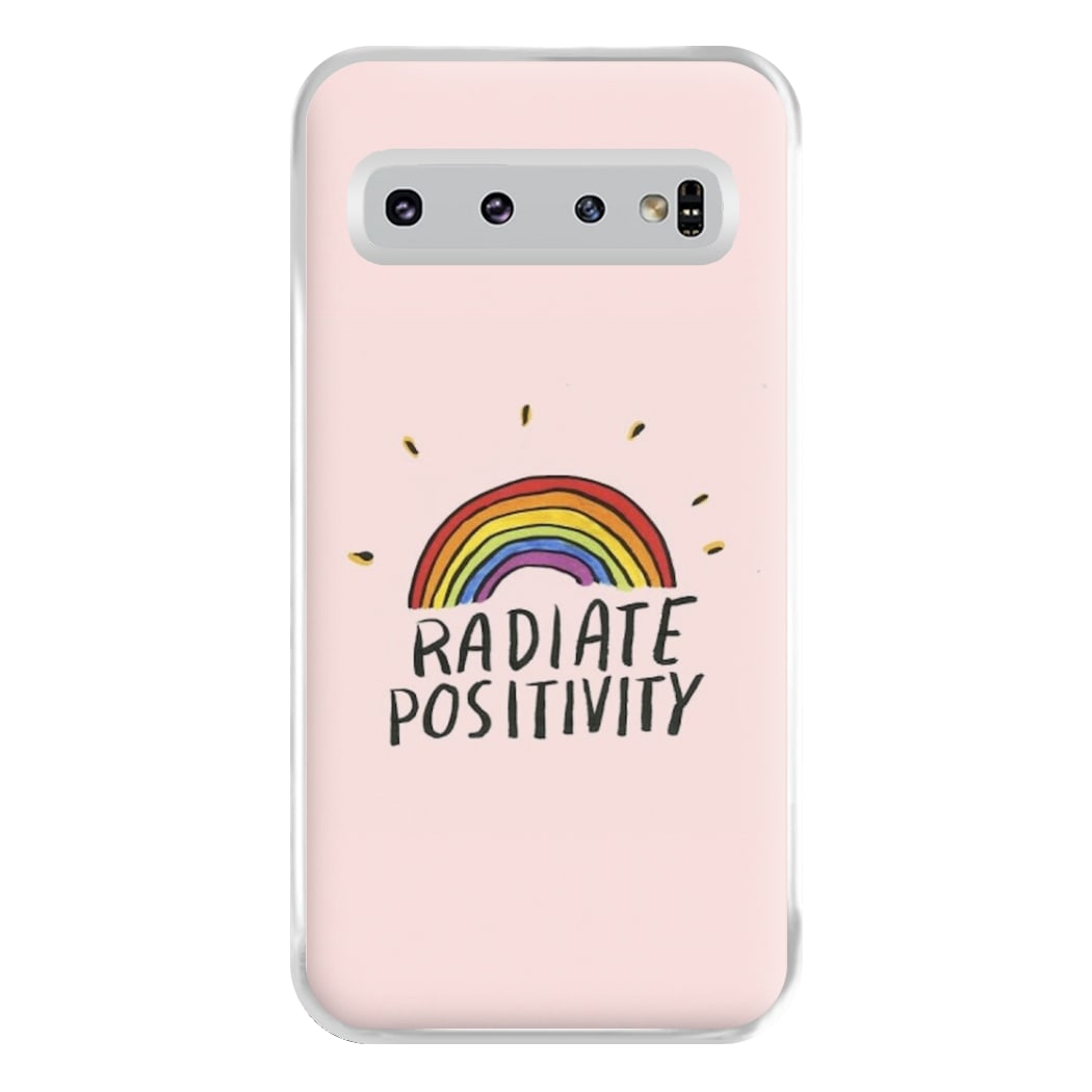 Radiate Positivity Rainbow - Positivity Phone Case for Galaxy S10 Plus