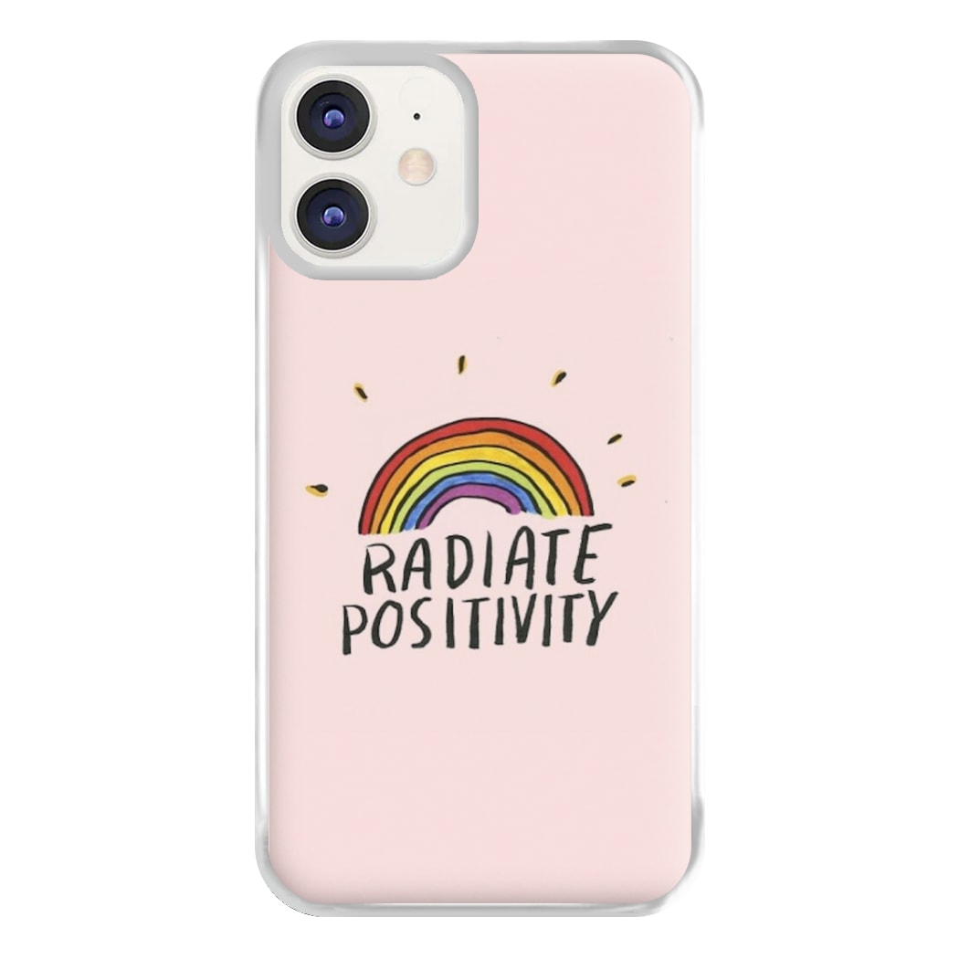 Radiate Positivity Rainbow - Positivity Phone Case for iPhone 12 / 12 Pro