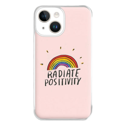 Radiate Positivity Rainbow - Positivity Phone Case for iPhone 14