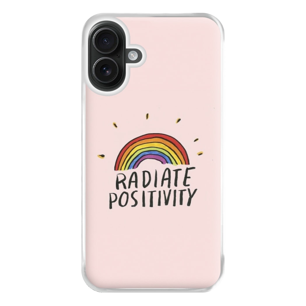 Radiate Positivity Rainbow - Positivity Phone Case for iPhone 16 Plus