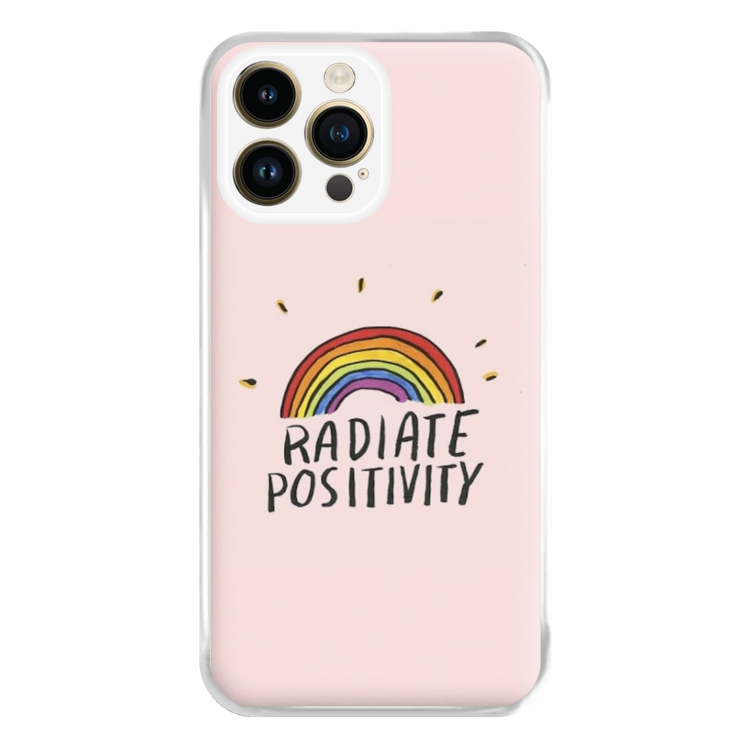 Radiate Positivity Rainbow - Positivity Phone Case for iPhone 14 Pro Max