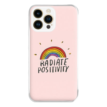 Radiate Positivity Rainbow - Positivity Phone Case for iPhone 14 Pro Max