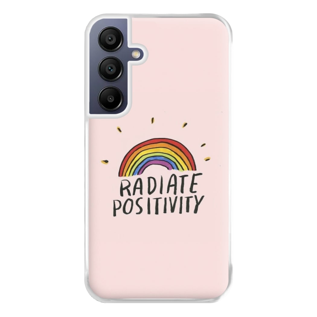 Radiate Positivity Rainbow - Positivity Phone Case for Galaxy A16