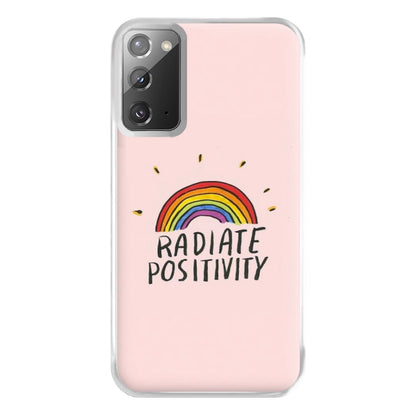 Radiate Positivity Rainbow - Positivity Phone Case for Galaxy Note 20 Ultra