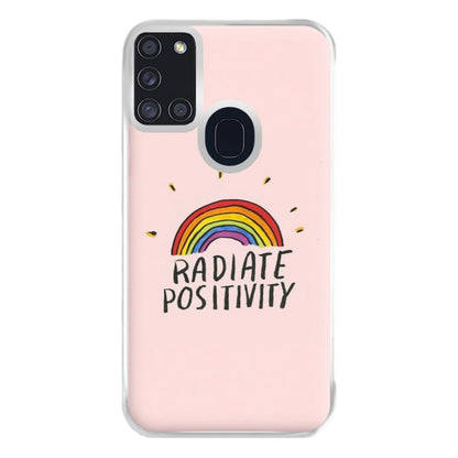 Radiate Positivity Rainbow - Positivity Phone Case for Galaxy A21s