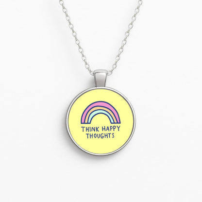 Think Happy Thoughts - Positivity Circle Necklace
