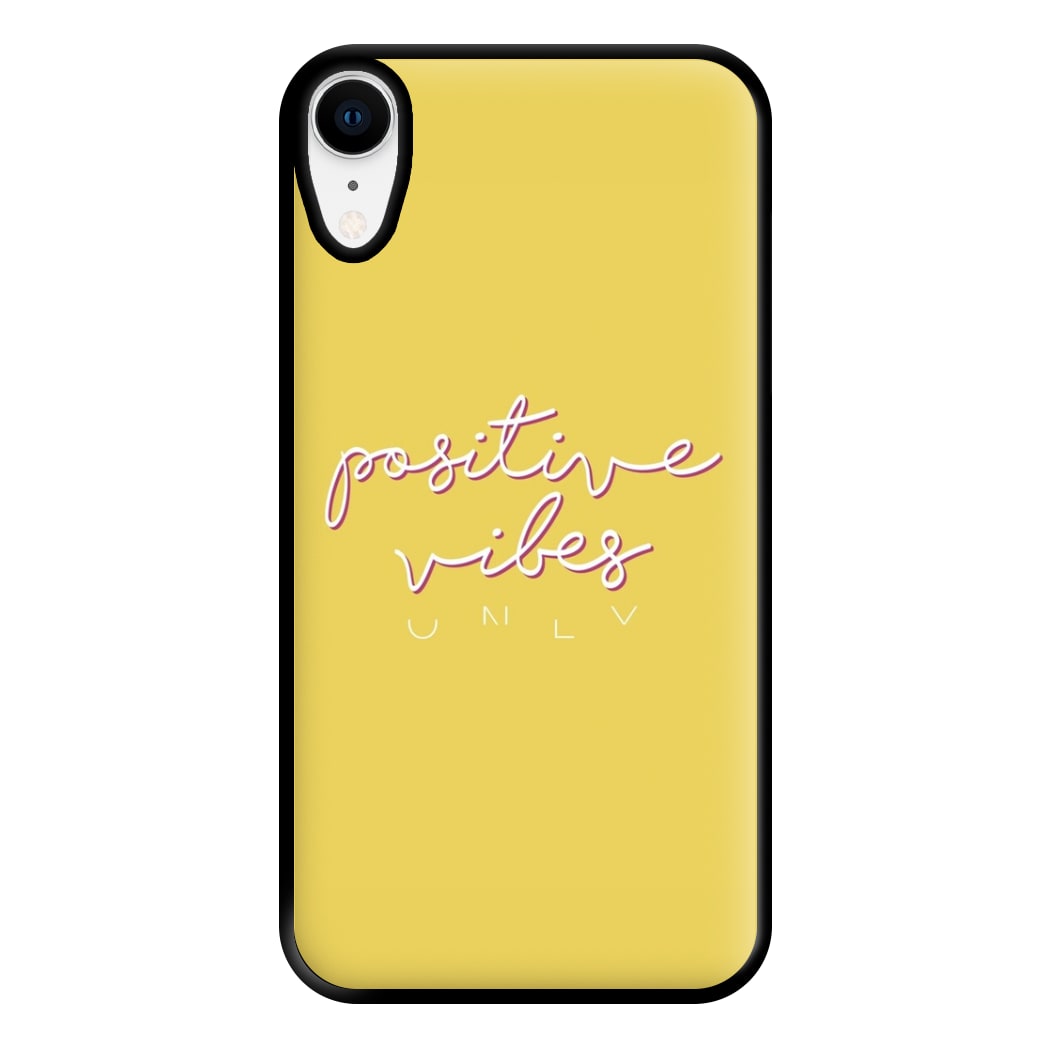 Positive Vibes Only - Yellow Positivity Phone Case for iPhone XR