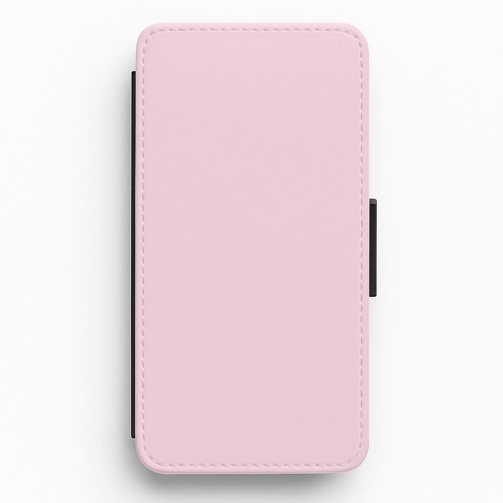 Back To Casics - Pretty Pastels - Plain Pink Flip / Wallet Phone Case
