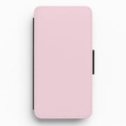 Back To Casics - Pretty Pastels - Plain Pink Flip / Wallet Phone Case 1