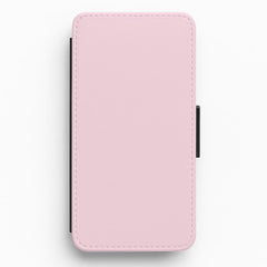 Back To Casics - Pretty Pastels - Plain Pink Flip / Wallet Phone Case