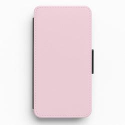 Back To Casics - Pretty Pastels - Plain Pink Flip / Wallet Phone Case