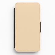 Back To Casics - Pretty Pastels - Plain Orange Flip / Wallet Phone Case 1