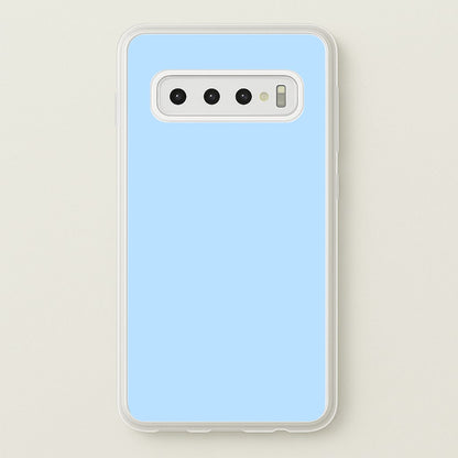 Back To Casics - Pretty Pastels - Plain Blue  - Plain Phone Case for Galaxy S10 Plus