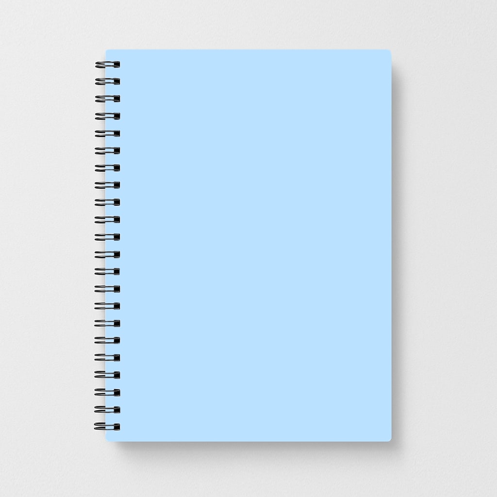 Back To Casics - Pretty Pastels - Plain Blue Notebook