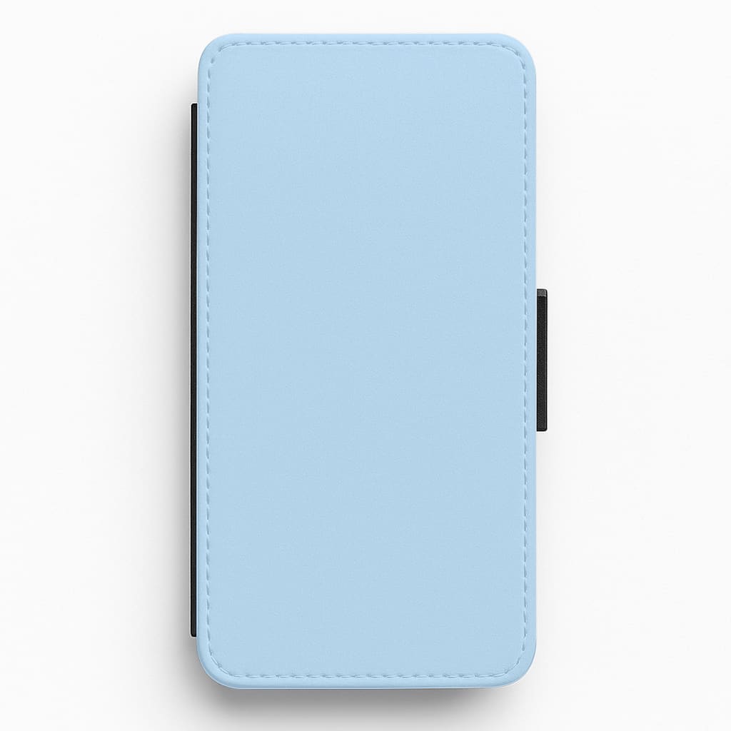 Back To Casics - Pretty Pastels - Plain Blue Flip / Wallet Phone Case