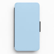 Back To Casics - Pretty Pastels - Plain Blue Flip / Wallet Phone Case 1