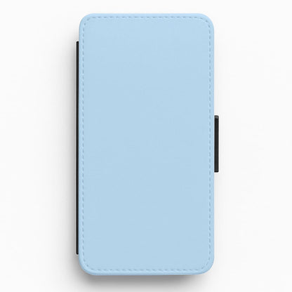 Back To Casics - Pretty Pastels - Plain Blue Flip / Wallet Phone Case
