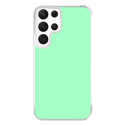 Back To Casics - Pretty Pastels - Plain Green Phone Case for Galaxy S22 Ultra