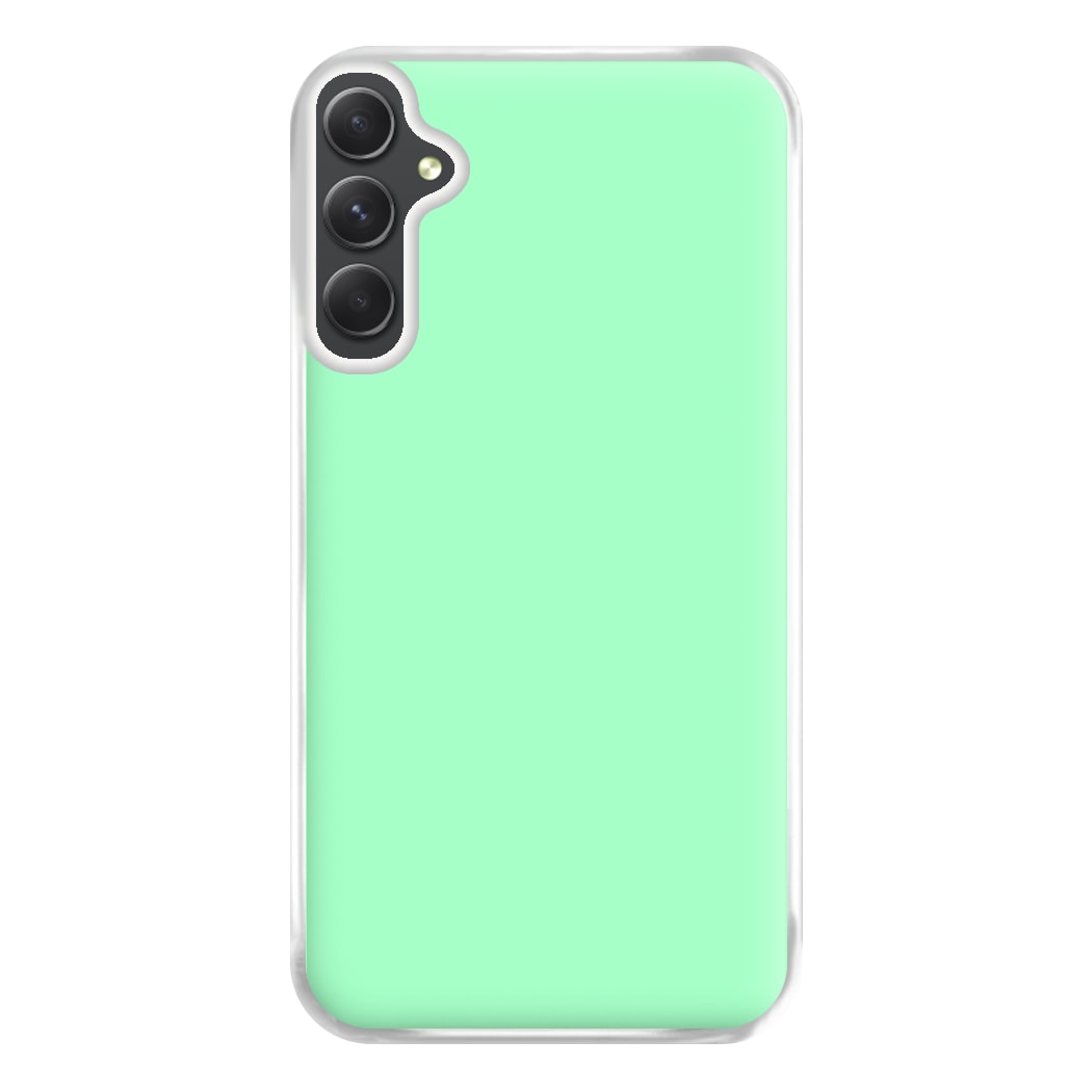 Back To Casics - Pretty Pastels - Plain Green Phone Case for Galaxy A34