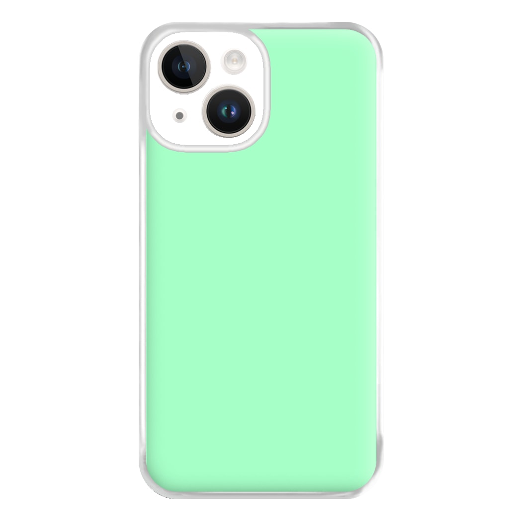 Back To Casics - Pretty Pastels - Plain Green Phone Case for iPhone 14