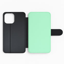 Back To Casics - Pretty Pastels - Plain Green Flip Phone Case