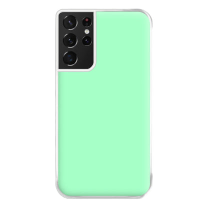 Back To Casics - Pretty Pastels - Plain Green Phone Case for Galaxy S21 Ultra