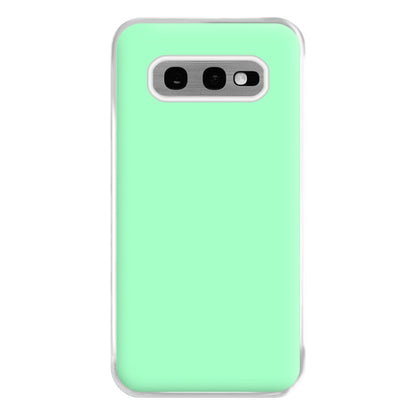 Back To Casics - Pretty Pastels - Plain Green Phone Case for Galaxy S10e