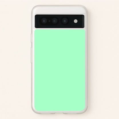 Back To Casics - Pretty Pastels - Plain Green  - Plain Phone Case for Google Pixel 7 Pro